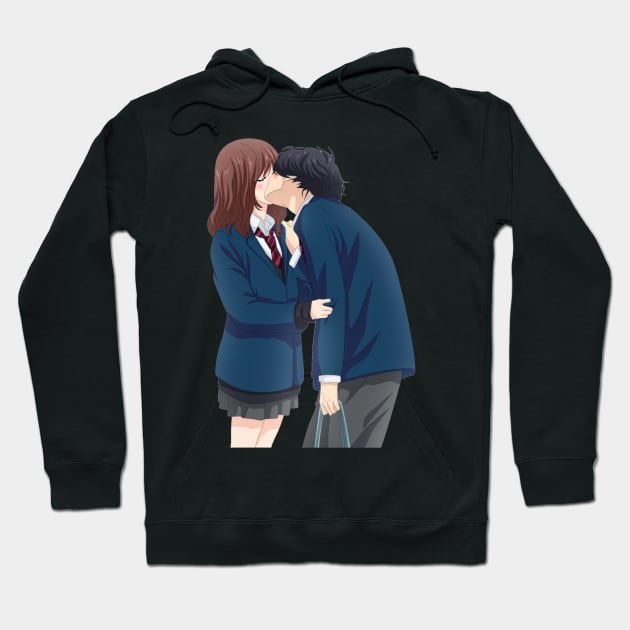 Blue Spring Ride Cute Kou X Futaba Fanart Hoodie by TaivalkonAriel